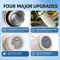 thumbnail image 6 of 3-in-1 Insulated Water Bottle, 34oz Leakproof Stainless Steel Thermos with Straw & Spout Lid, 316 Stainless Steel Interior(Beige), Handle & Adjustable Strap for Work, Gym, Travel & Hot or Cold Drinks, 6 of 12