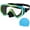 Blue Green, variant on Kids Snorkel Gear Diving Mask Anti-Fog and Anti-Leak Swim Goggles Snorkeling Glasses Durable Tempered Glass Mask for Children 4 - 17 Age