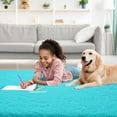 thumbnail image 3 of TWINNIS Super Soft Fluffy Carpets Shaggy Area Rugs For Living Room Bedroom Nursery Room,6'x9',Blue, 3 of 7