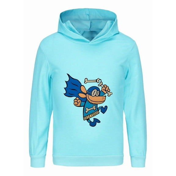 Dog Man Mask Costume & Bones Kids Hoodie – Hero Style Comic Sweatshirt for Boys & Girls