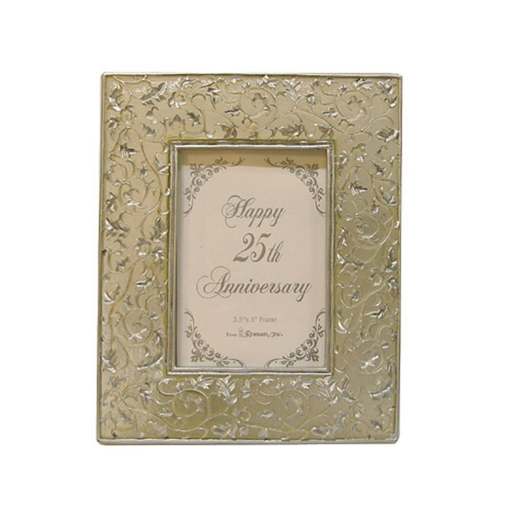 25th Silver Wedding Anniversary 3 5 x 5 Photo Frame 25th Silver Wedding Anniversary 3 5 x 5 Photo Frame