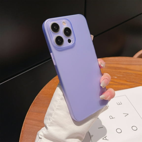 Ultra Slim Case for Apple iPhone 15, Thin Soft TPU Matte Back Cover Anti-Scratch Bumper Rugged Minimalist Translucent Phone Case for iPhone 15, Purple