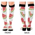 thumbnail image 4 of FORMRS Womens Knee High Socks Casual Long Thick Travel Daily Wear, 2 Pairs, Cartoon Watermelon, 4 of 6