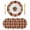 Brown Red, variant on Black Grey Plaid Round 15 Inch Placemats Set of 8, Modern Abstract Ombre Gingham Checkered HeatResistant Non Slip Place Mats for Dining Table, Wipeable Braided Kitchen Table Mats for Housewarming