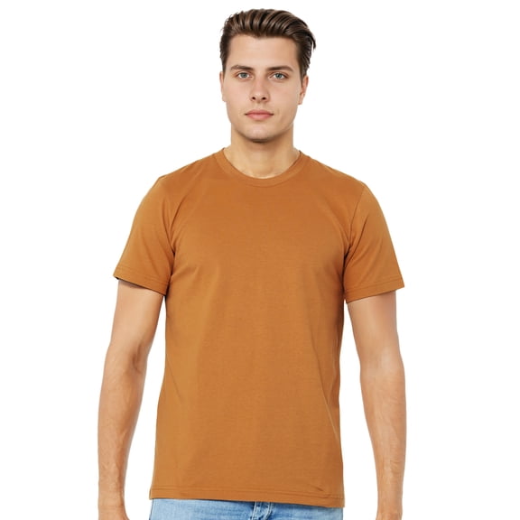 BELLA CANVAS Adult Unisex Short Sleeve Crew T-Shirt for Crafting, Toast Brown, Small