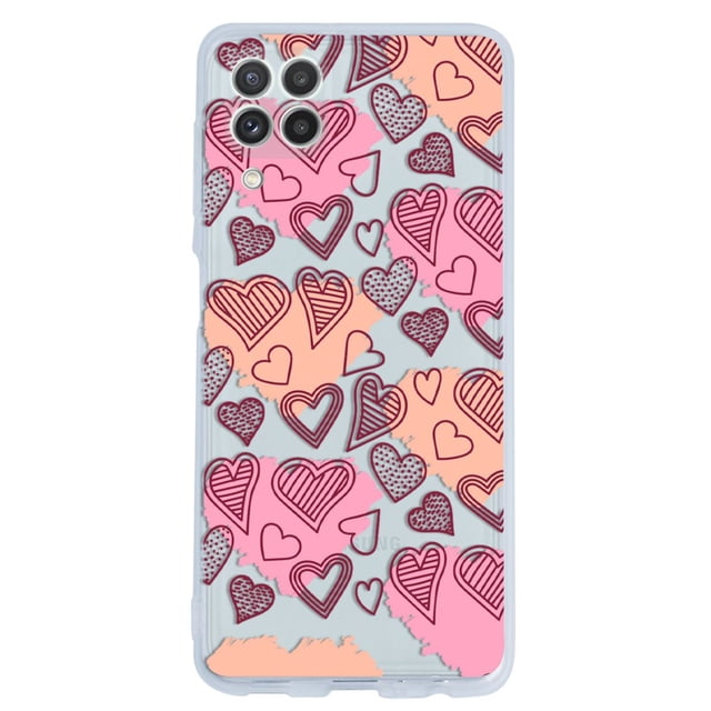 Funda Antigolpes InstaCase para Galaxy A22 Corazones Manchas Uso Rudo