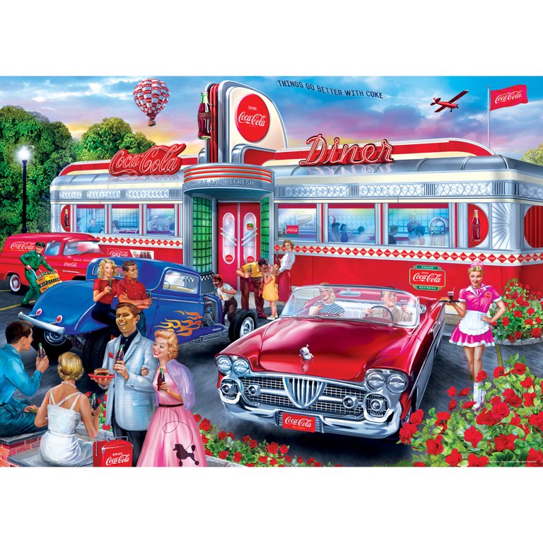 【激レア】Coca-Cola diner 1000ピースジグソーパズル MasterPieces Coca-Cola Diner 1000 Piece Jigsaw Puzzle, 19.25
