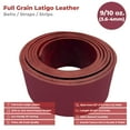 thumbnail image 2 of ELW 9-10 oz. 3.6-4mm Red Straps, Belts, Strips 1.25"x60" 3.2x152cm - Belt Grade Latigo Leather for Cowhide Heavy DIY Craft - Pet Collars, Blanks, Accessory, Jewelry, Key Chains, 2 of 9