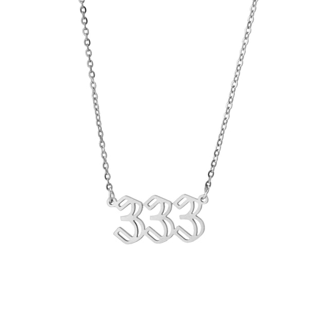 Uds. Colgante de collar con número de Ángel, collar de acero inoxidable chapado en oro/plata, joyería adecuada para mujeres Wmkox8yi sjalhkljlk775