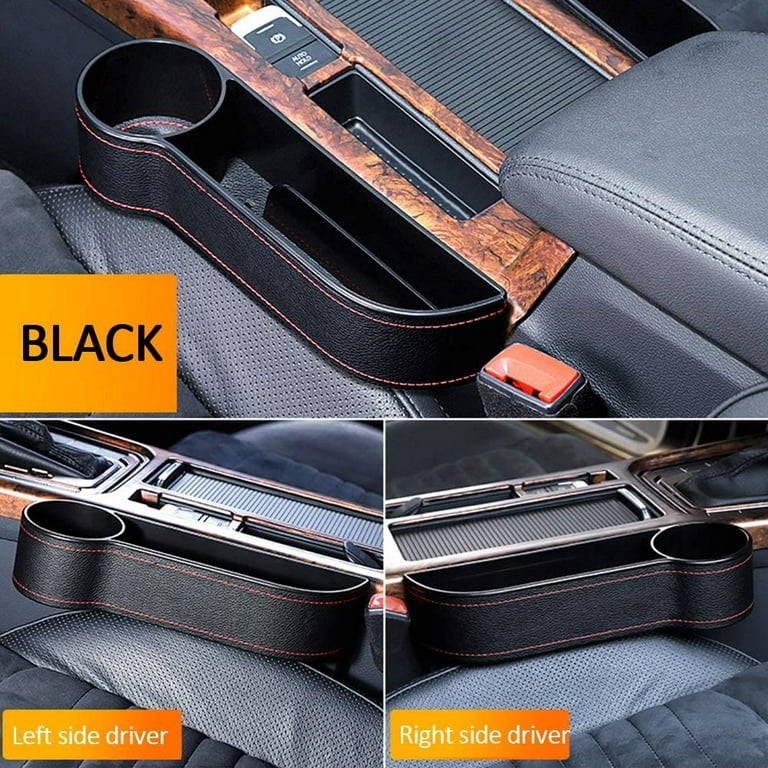 Car Seat Crevice Storage Box, Car Console Side Pocket Seat Gap Catcher  Organiser PU Leather Car Slit Filler 1pcs 