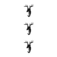 thumbnail image 1 of Maytalsory Animal Head Key Hook Sturdy And Durable Construction Adding Touch Of Whimsy black (deer) 3Set, 1 of 6