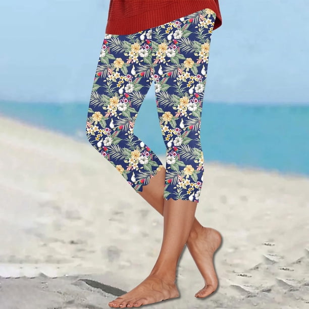 MKLEKYY Pantalones deportivos para mujer, cómodos y casuales, con detalle de encaje para relajarse en casa, estilo versátil de largo 3/4 para primavera y verano.