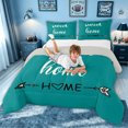 thumbnail image 3 of meiyoeat Rustic Home Sweet Full Size Comforter Sets for Adults Men Women, Arrow Quote Bedding Comforter Set, Teal, Grey Reversible, 3-Piece, 1 Comforter and 2 Pillowcases, 3 of 6