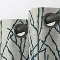 thumbnail image 6 of Exclusive Home Branches Linen Blend Grommet Top Curtain Panel Pair, 54"x84", Teal, 6 of 7