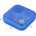 thumbnail image 5 of Pill Organizer - Portable Pill Box Small Pill Container for Purse or Pocket, Excellent Pill Storage Case (Blue, 4 Compartment), 5 of 5