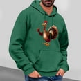 thumbnail image 2 of VBTAPA Thanksgiving Turkey Hoodies for Men Novelty Holiday Party Hooded Sweatshirt Loose Casual Pullover Hoodie Thankful Grateful Blessed Sweatshirt with Pocket Green M, 2 of 5