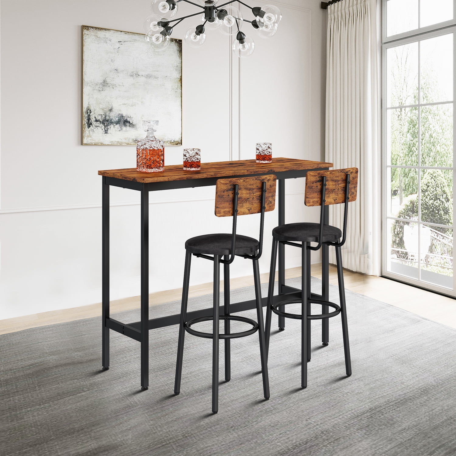 Copper grove kavanur solid wood coffee table and chairs deals
