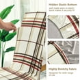 thumbnail image 5 of Yayeee 2 Pack Dining Chair Covers Stretch Parson Chairs Slipcovers Seat Protector, Cream Plaid, 5 of 6