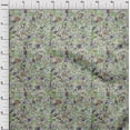 thumbnail image 4 of oneOone Silk Tabby Mint Fabric Asian Ditsy Flower Craft Projects Decor Fabric Printed By The Yard 42 Inch Wide, 4 of 4