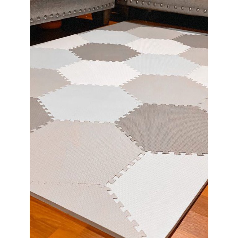 WKG BRANDS Hexagon Floor Mat Activity Mat Floor Foam Tile for