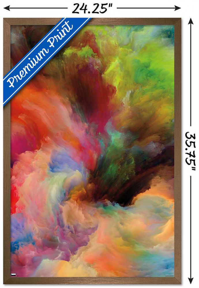 Paint Motion Imagination Wall Poster, 22.375" x 34" Framed