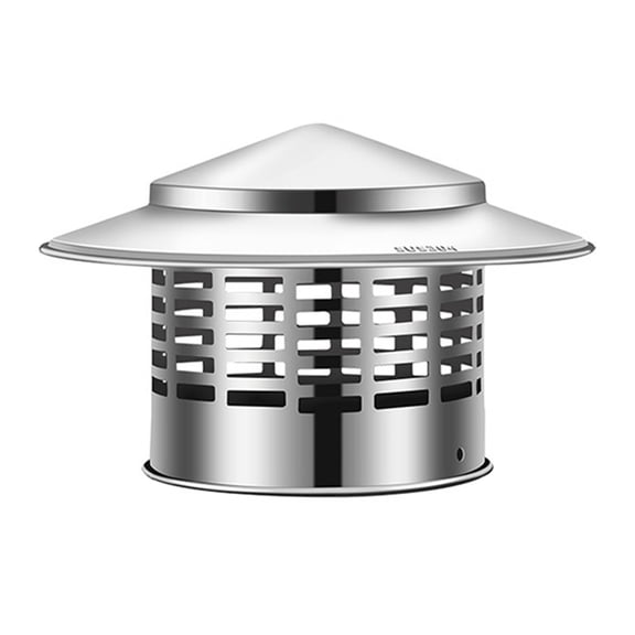 Round Chimney Caps Stainless Steel Chimney Cover with Screen Round Roof Rain Caps Vent Cover Stove Pipe Chimney Caps