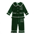 thumbnail image 3 of Conjunto de pijamas navideños de terciopelo para niños, pijamas familiares a juego para vacaciones, añade tu nombre, padre, madre y yo, ropa de dormir personalizada, 3 of 4