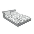 thumbnail image 2 of Ambesonne Tribal Fitted Sheet & Pillow Sham Set, Boho Arrows, Full, Black White, 2 of 2