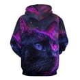 thumbnail image 6 of Neon Dark Cat Regular Fit Hoodie, Sporty Pullover Hooded Sweatshirt for Men Women Muscle 4XL, 6 of 6