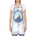 thumbnail image 2 of Zufioo Not All Who Wander Are Lost2 Print Tie-up Apron, Unisex Kitchen Apron - Oil-proof, Stain-proof and Waterproof, Suitable for Restaurants and Service Industries-One Size, 2 of 9