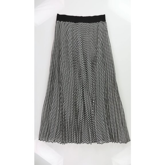 Marella Womens Two Tone Pleated Skirt, Black, 8