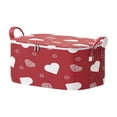 thumbnail image 2 of COM1950s Foldable Storage Bag Organizer with Heart Pattern, Large Capacity Zippered Fabric Bin for Closet, 3-Sizes Set Includes Red Storage Box for Clothes, Blankets, Toys, 2 of 7