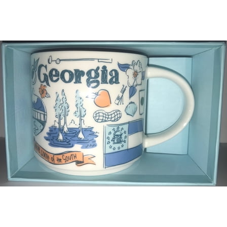Starbucks Been There Series Georgia Ceramic Coffee Mug, 14 Oz