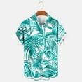 thumbnail image 5 of Ecqkame Hawaiian Shirts for Men Casual Short Sleeve Button Down Tops Summer Beach Holiday Party Tropical Print Shirt Mint Green S, 5 of 6
