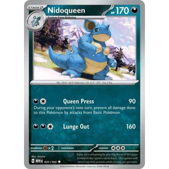 Pokemon Scarlet & Violet 151 Uncommon Nidoqueen #31