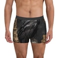 thumbnail image 1 of Balery Gothic Raven Portrait Calzoncillos bóxer para hombre, ropa interior de algodón suave y transpirable con cinturilla de nailon-X-Large, 1 of 5