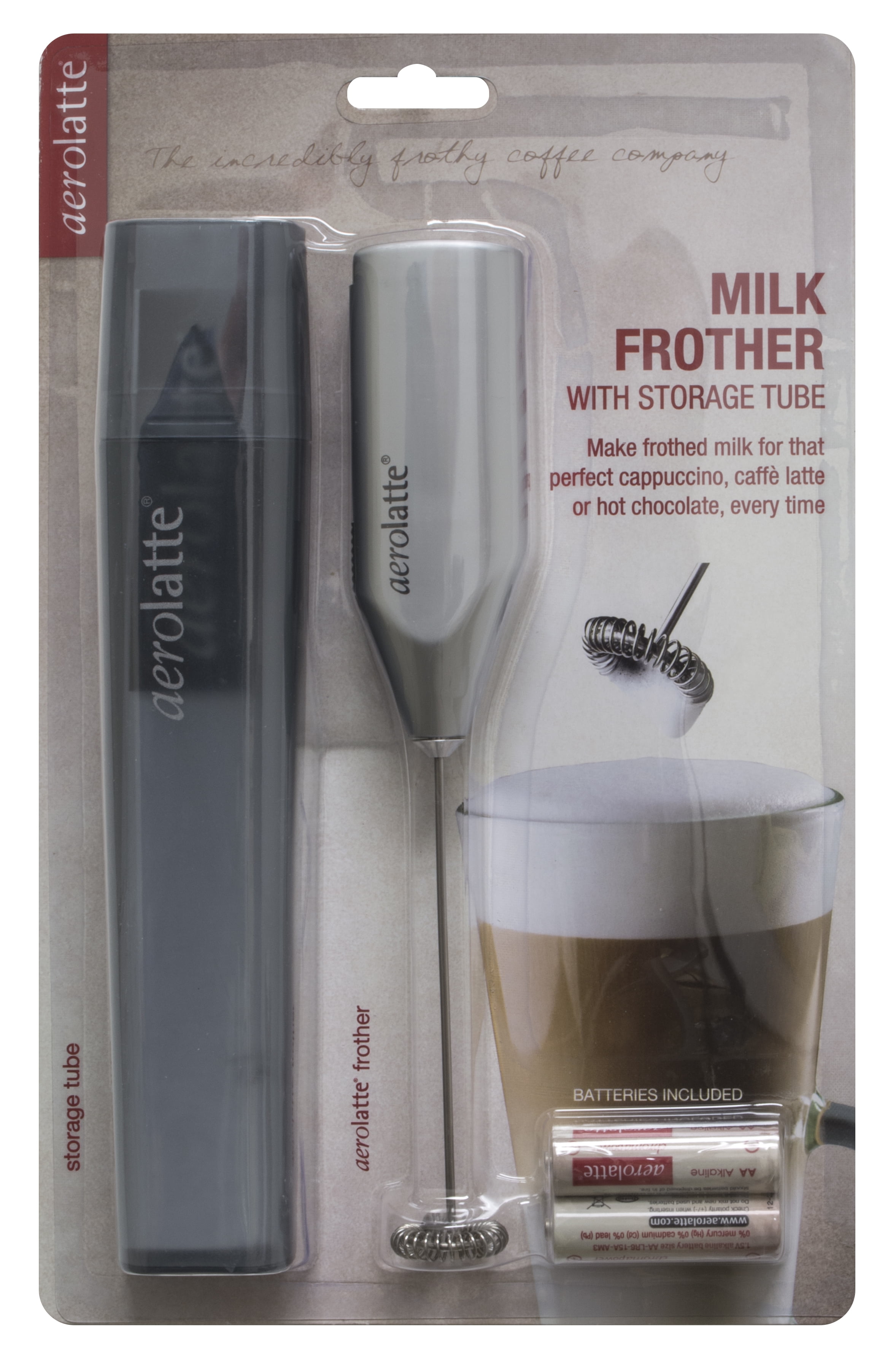Aerolatte Satin Milk Frother - Whisk