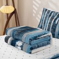 thumbnail image 6 of Homewish Blue Zipper Twin Comforter Sets with Fitted Sheet and 2 Pillowcases,Abstract Geometric Zipper Bedding Set,Reversible,4pcs, 6 of 8