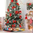 thumbnail image 6 of Brightly Colored Flowers Christmas Tree Skirt Stand Mat Waterproof Floor Protection Mat for Holiday Decoration, 6 of 6