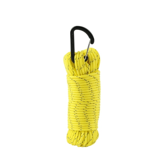 Coghlan's Reflective Guy Line 50-feet, High Visibility Yellow, Includes Carabiner, For Camping