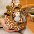 thumbnail image 5 of Plush Giraffe Stuffed Animal - Soft Giraffe Baby With Nest, Huggable Plush Toy For Kids, Bedroom Decor, Playtime Companionship, 5 of 5