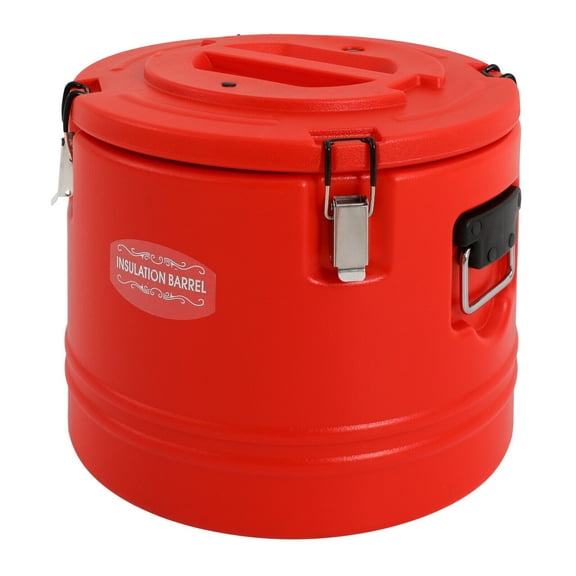 30L Modern Round Insulated Bucket Insulated Beverage Cooler Insulated Beverage Containers Red