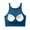 Blue, variant on HaoXianJian Racerback High Neck Longline Sports Bras for Women Basic Sleeveless Yoga Crop Camisoles Top Padded Workout Crop Tank Top with Built in Bra