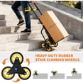 thumbnail image 4 of All-Terrain Stair Climbing Hand Truck, 440 Lbs Heavy Duty Folding Dolly with 6 Wheels & Telescopic Handle, 2-in-1 Cart for Easy Moving from Stairs to Storage, 4 of 7