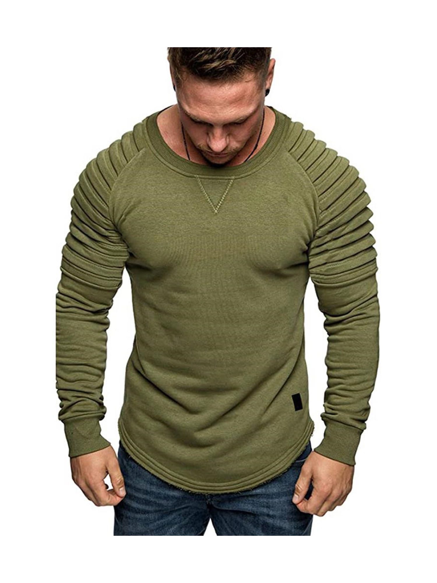 Men Slim Athletic Gym Muscle Hoodies Pullover Jumper Tops Sports Sweater Casual 