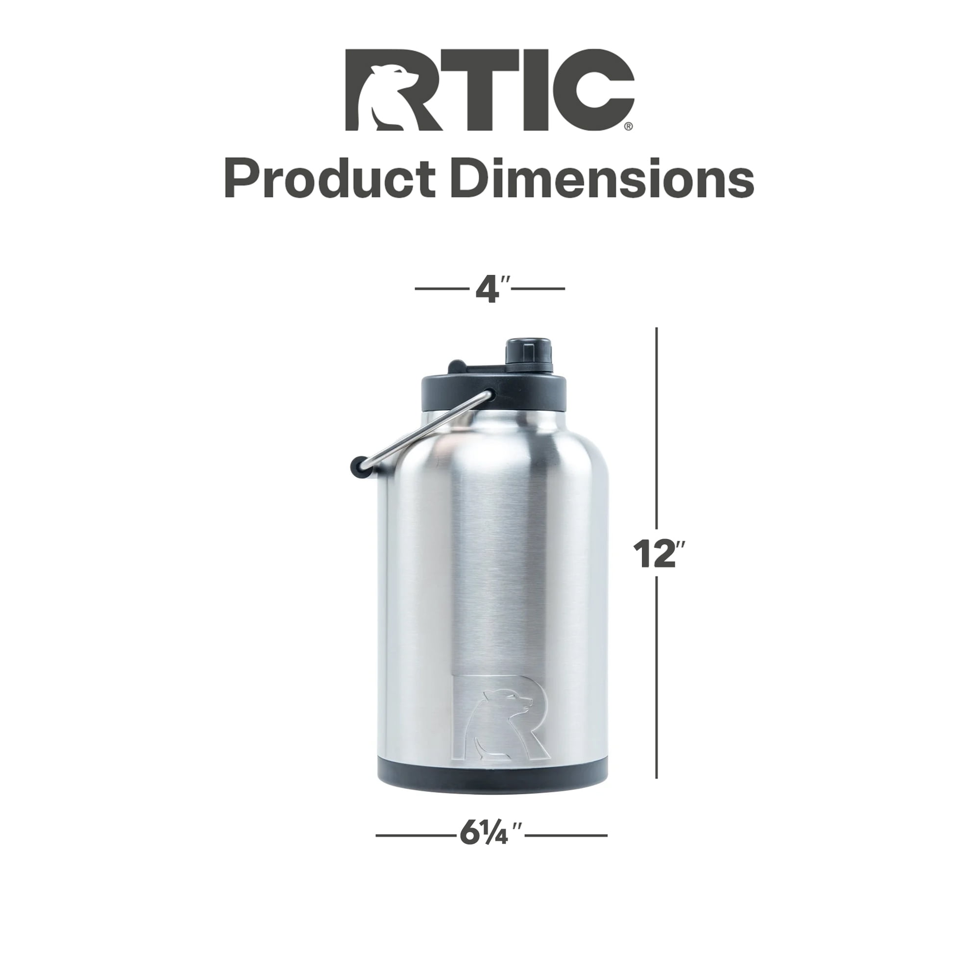 RTIC One Gallon Water Cooler Jug, Stainless Steel Insulated Beverage Container with Handle, Navy - Walmart.com RTIC One Gallon Water Cooler Jug, Stainless Steel Insulated Beverage Container with Handle, Navy - Walmart.com