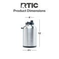 thumbnail image 3 of RTIC One Gallon Jug, Durable Stainless Steel Insulated Jug with Built-In Handle, Stainless, 3 of 8