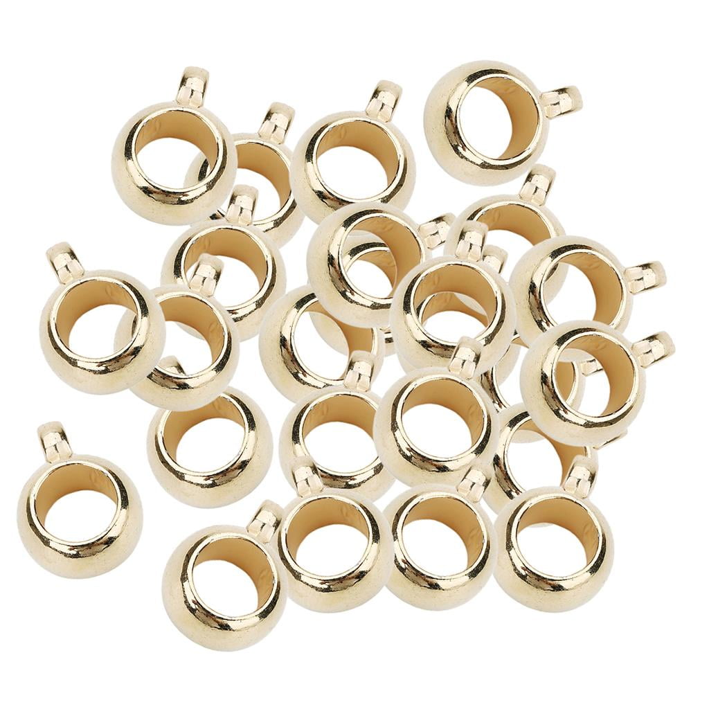 300 Pieces Gold/Rosegold Plated Pendant Bails Beads Clasp Charms Hanger For Jewelry Making Fit European Charm Bracelet Jewelry Making Findings
