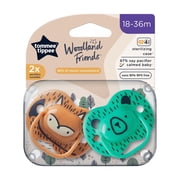 Tommee Tippee Moda Pacifiers, 18-36 months, 2 Pack, BPA-Free Silicone Baglet, Includes Steriliser Box