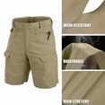 thumbnail image 4 of FEN AI Quick Dry Khaki Cargo Shorts Men Elastic Waist Casual Summer Short Waterproof Outdoor Hiking Fishing Shorts with 6 Pockets, 4 of 12